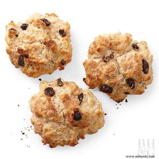 Galletas hojaldradas de canela y pasas 