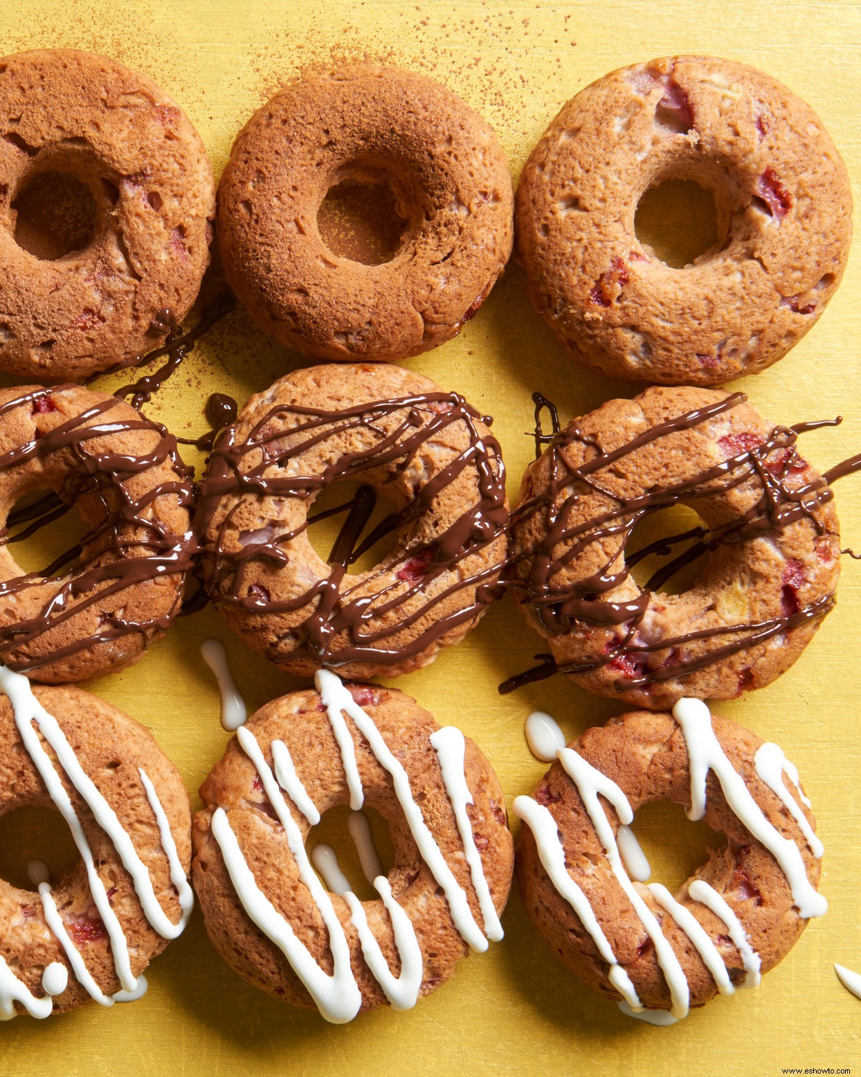 Rosquillas De Fresa Y Plátano 