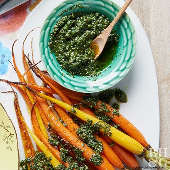 Zanahorias Asadas Con Pesto De Zanahorias 