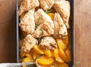 Zapatero de melocotón con galletas de tomillo: receta fácil y deliciosa