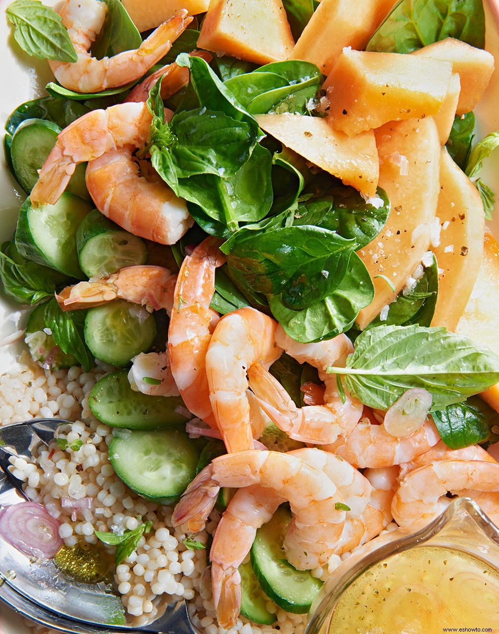 Ensalada De Camarones, Cuscús Y Melón 