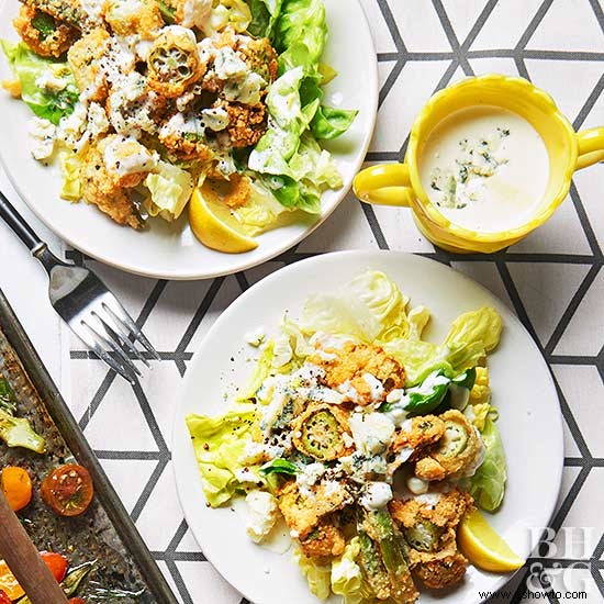 Ensalada De Okra Frita 