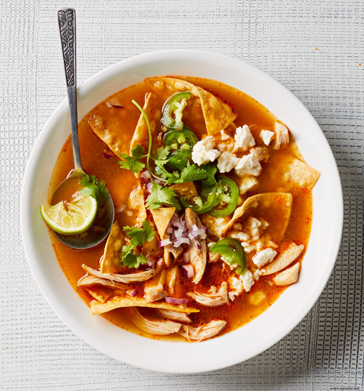 Sopa De Pollo Y Chile Poblano 