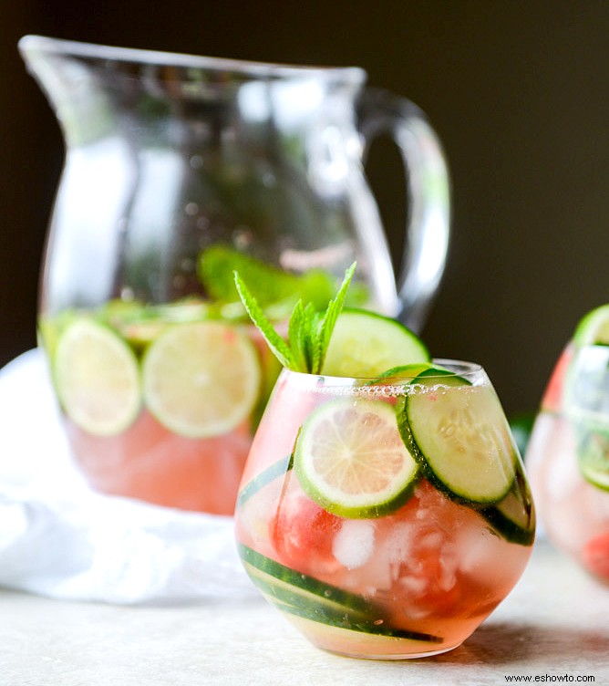 Sangría de pepino y sandía 