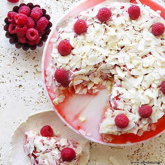 Flan De Coco Y Frambuesas 