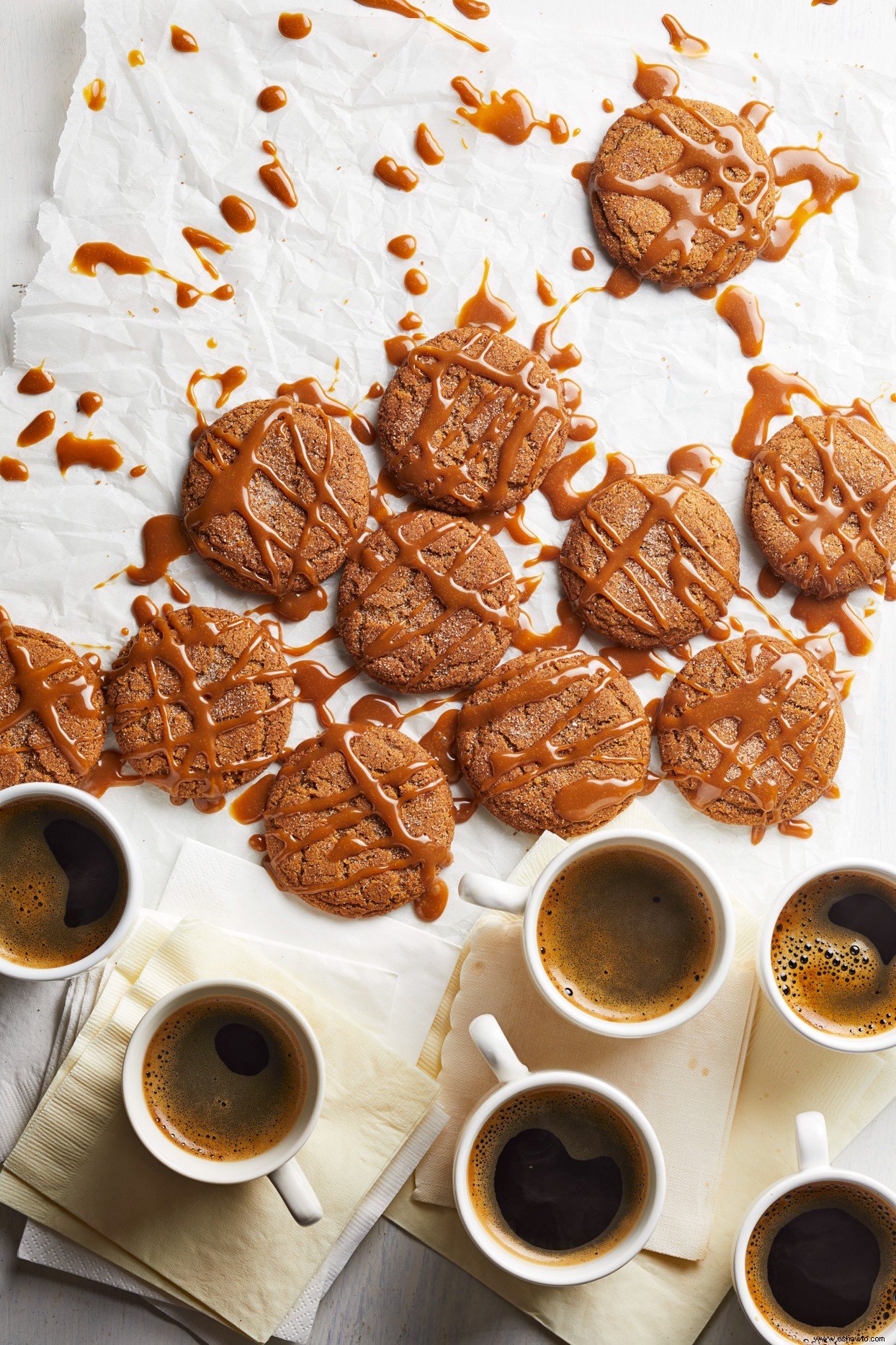 Snickerdoodles de caramelo y café 