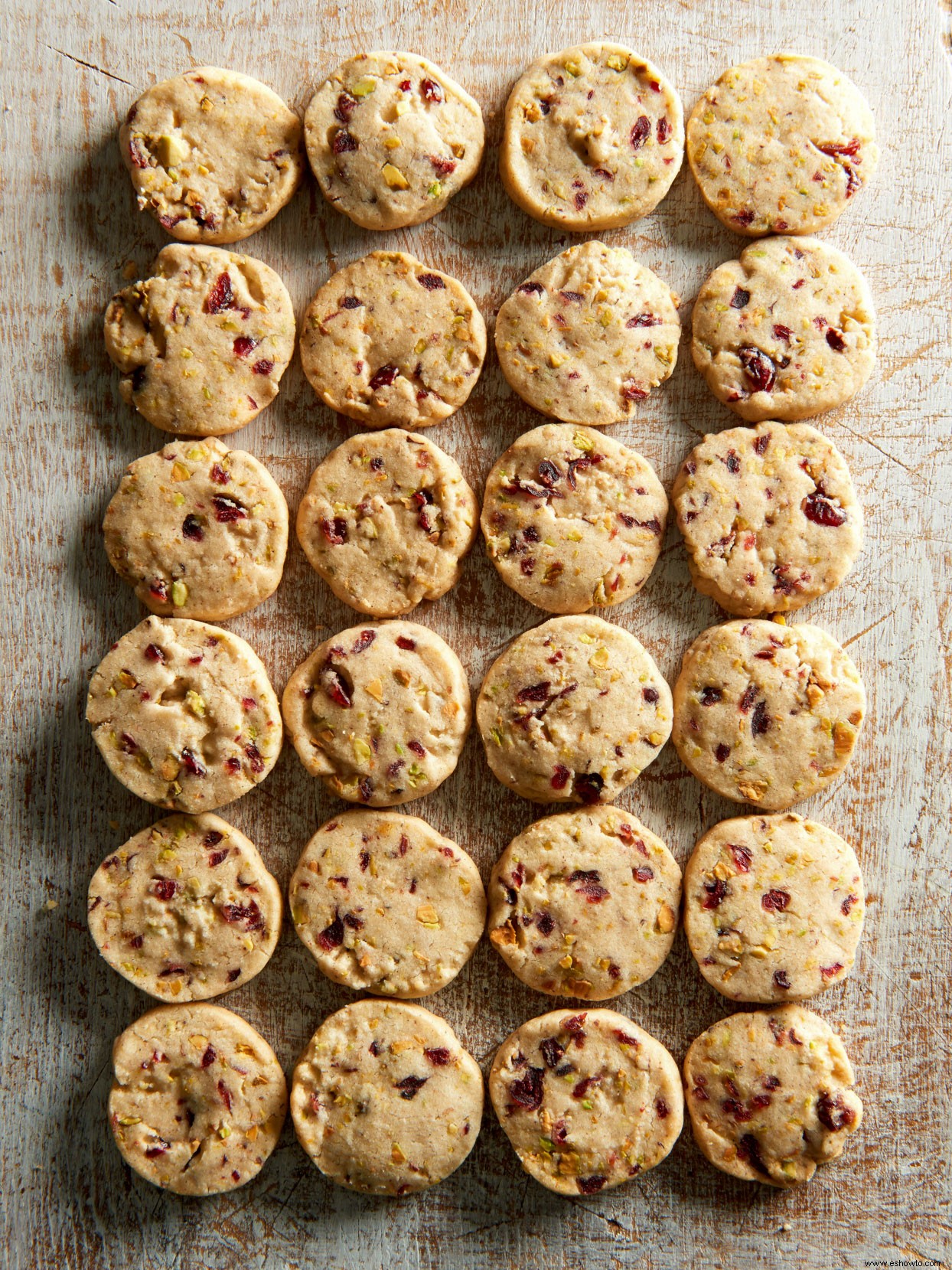 Icebox Cookies de pistacho y arándanos 