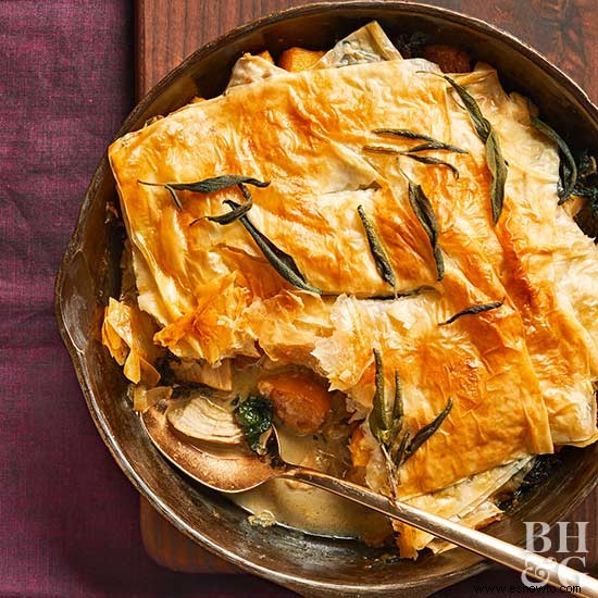 Spanakopita de pavo y salvia 