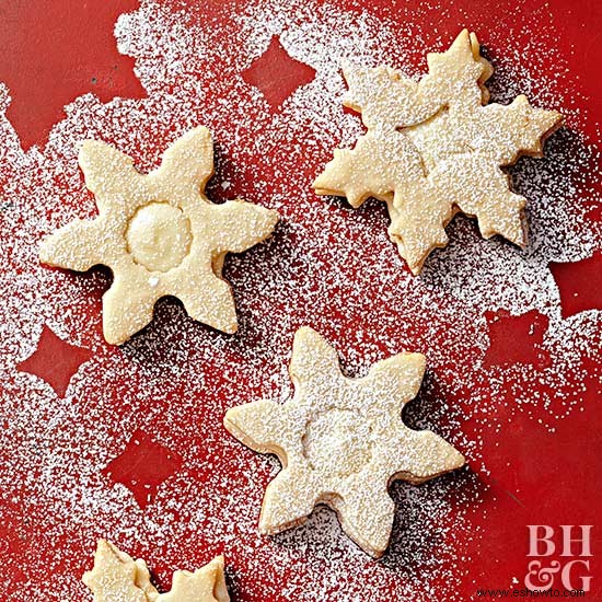 Sándwiches de copos de nieve con limón 