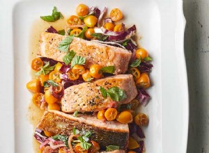 Salmón a la Plancha Crujiente con Kumquats Caramelizados