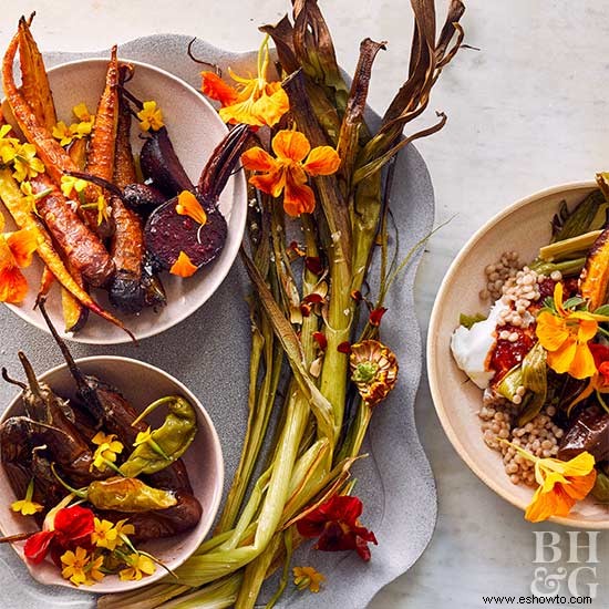 Verduras asadas con especias 