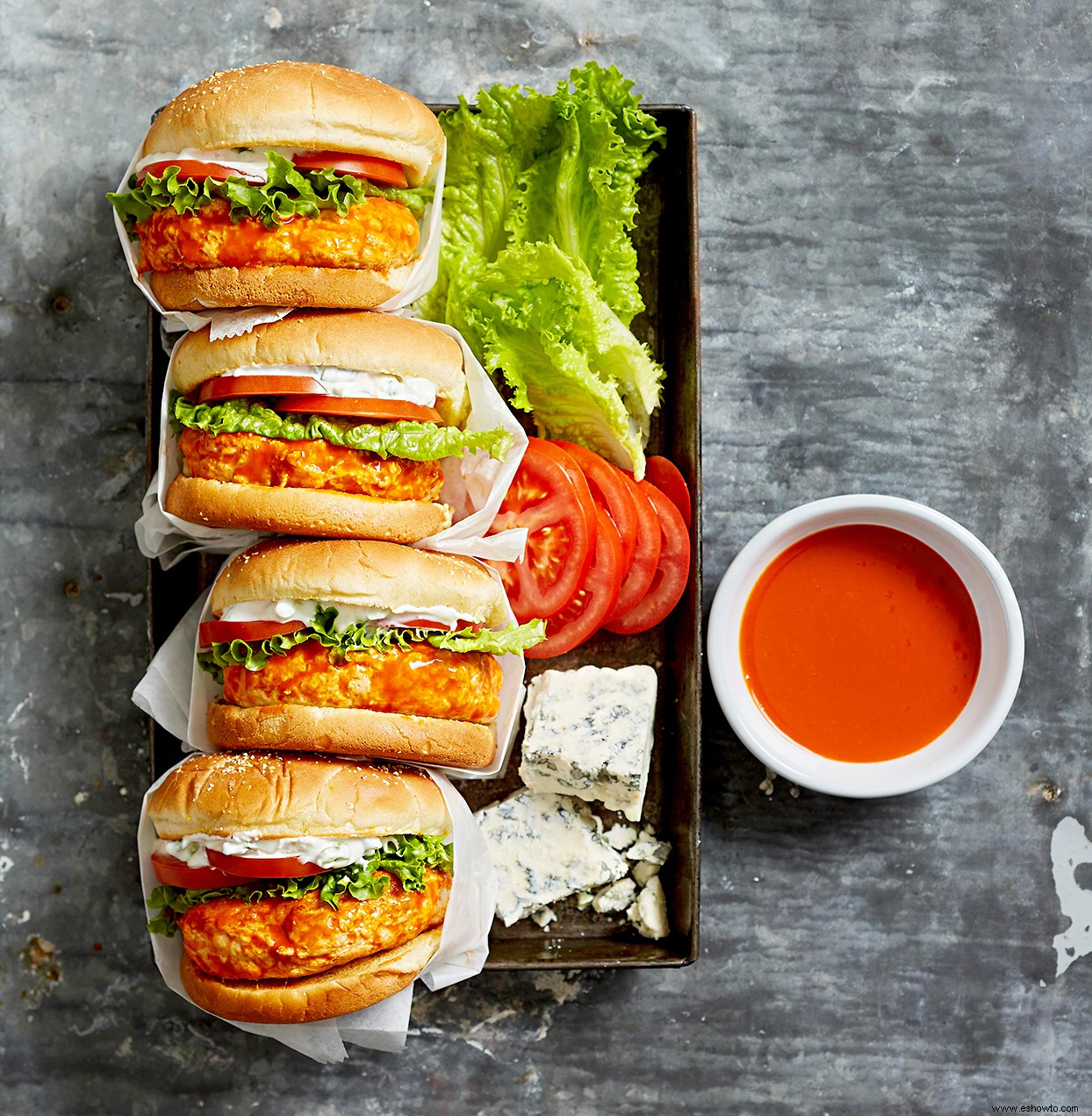 Hamburguesas De Pollo Búfalo 