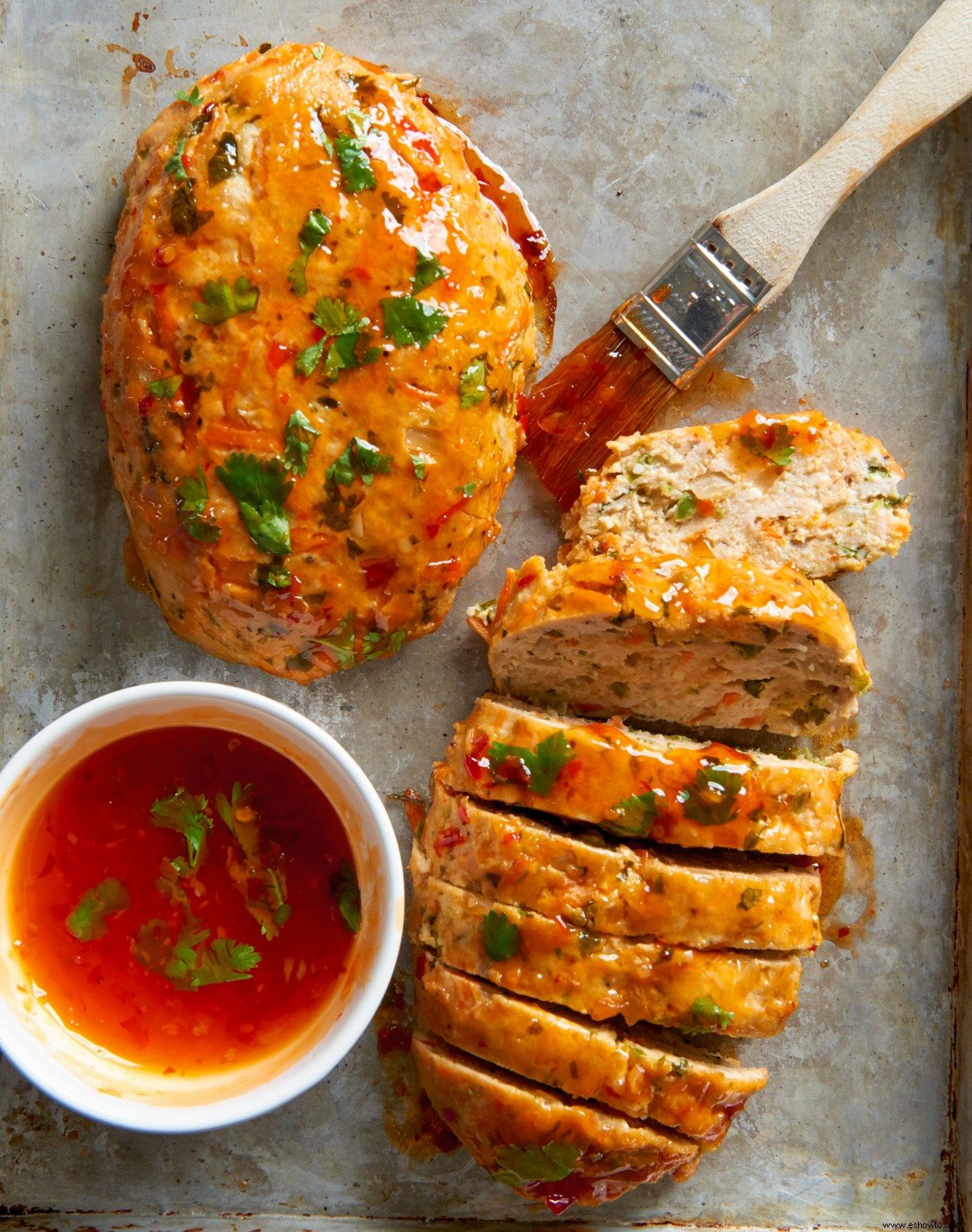 Pastel de carne de pavo tailandés 