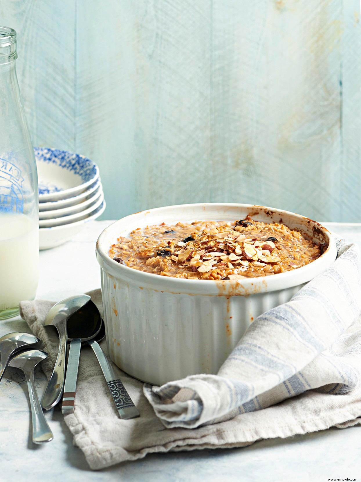 Avena con cerezas al horno 