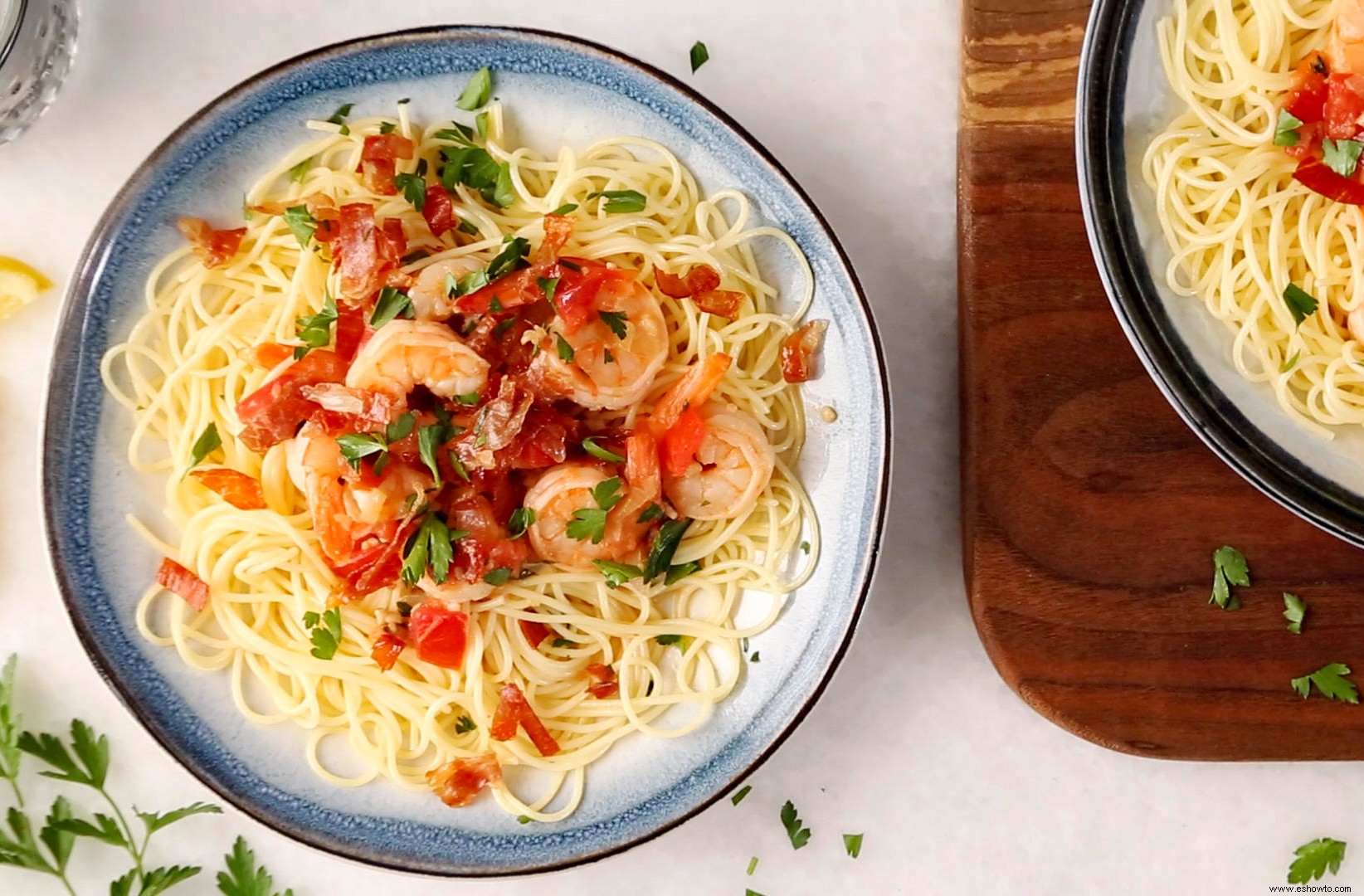 Pasta de gambas al ajillo 