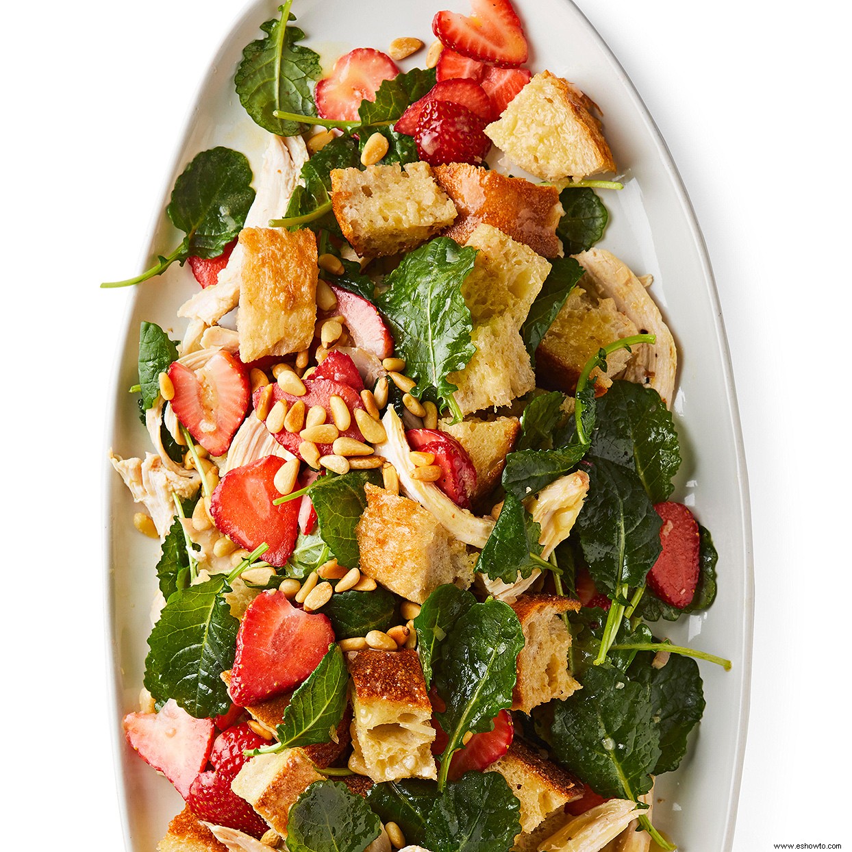 Panzanella de pollo y fresas 