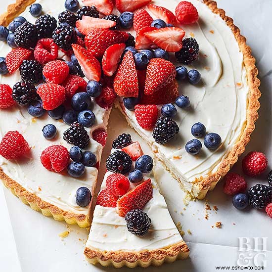 Tarta de bayas y nata 