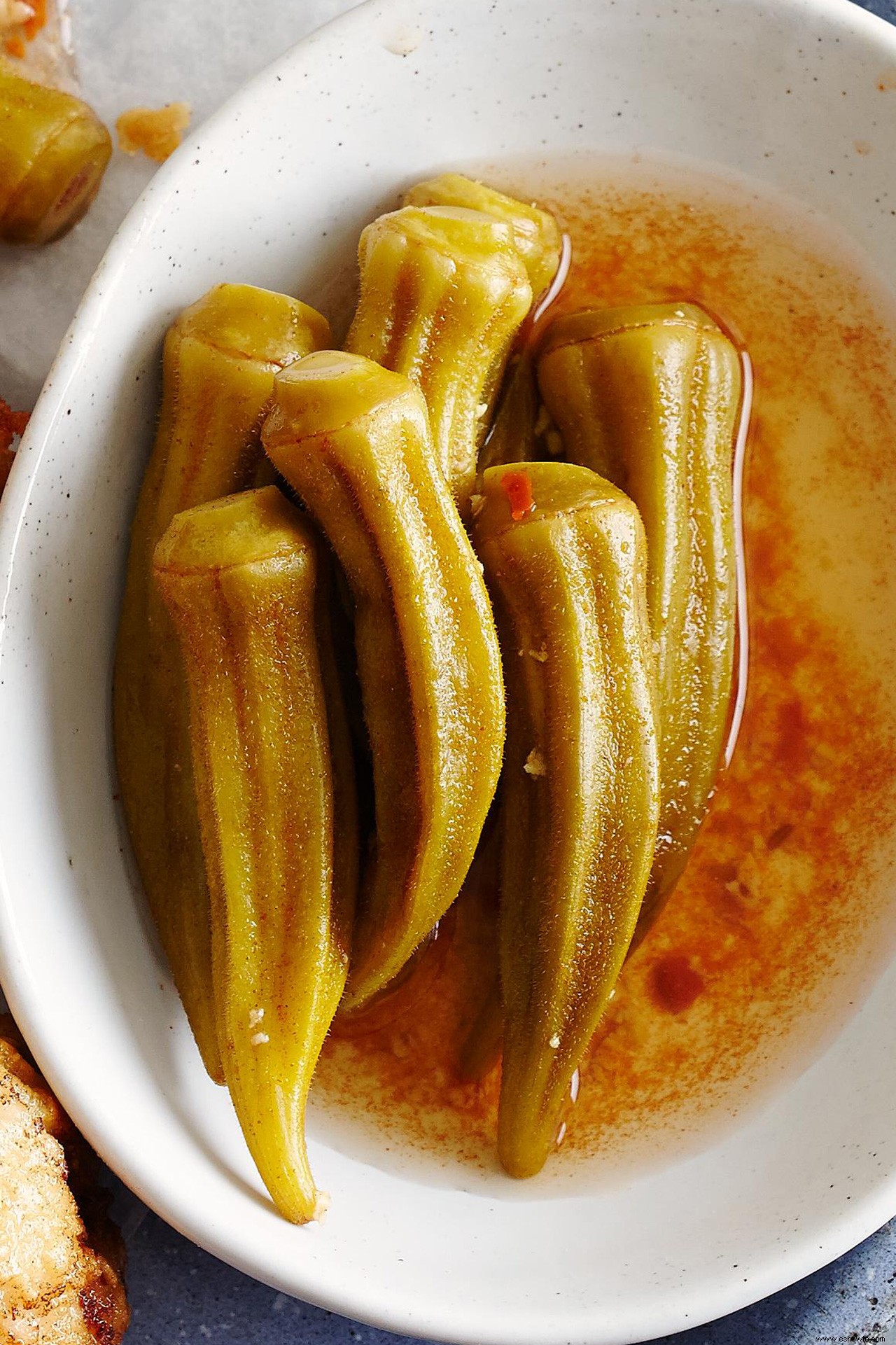 Okra en escabeche ahumado 