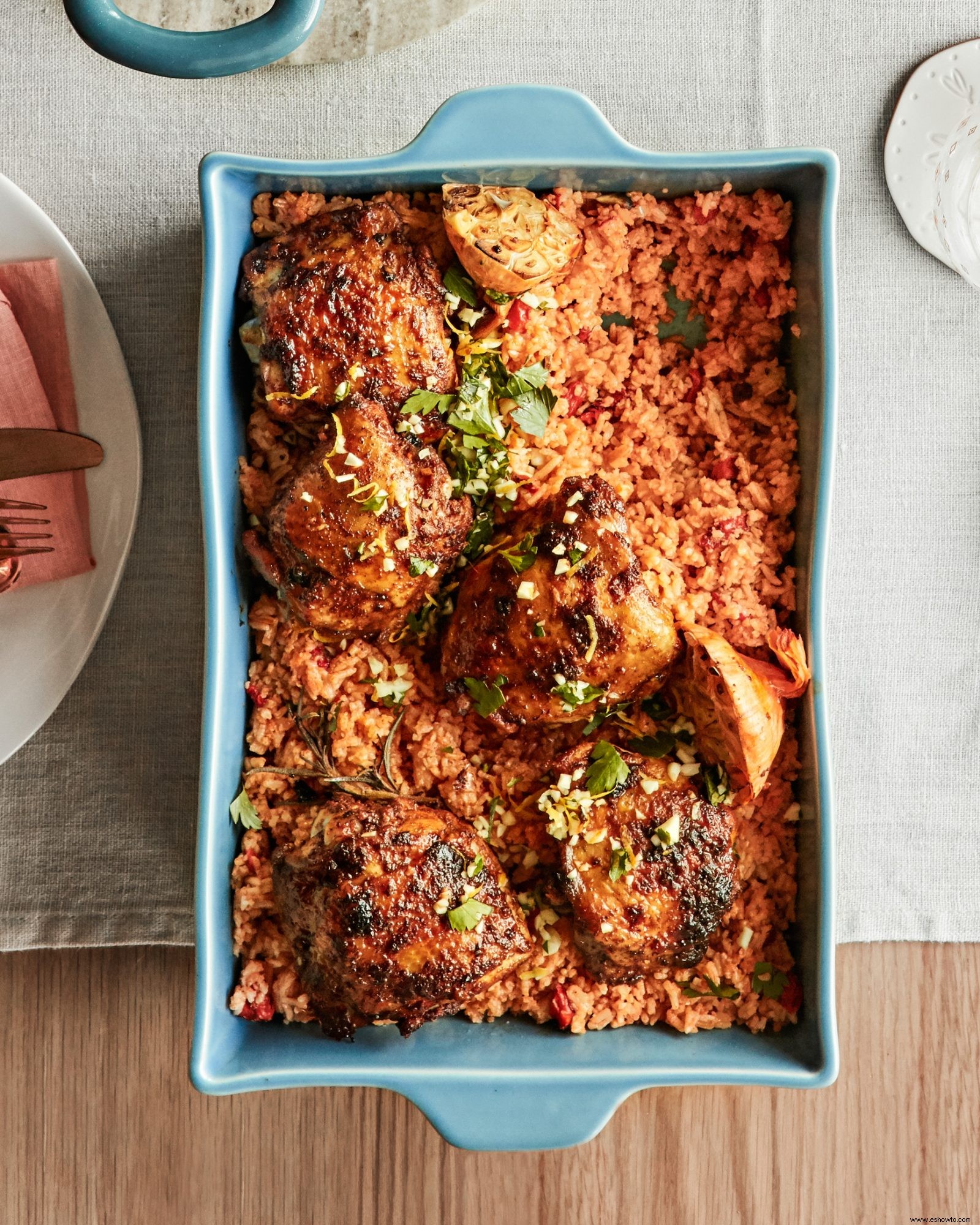 Pollo especiado con harissa 