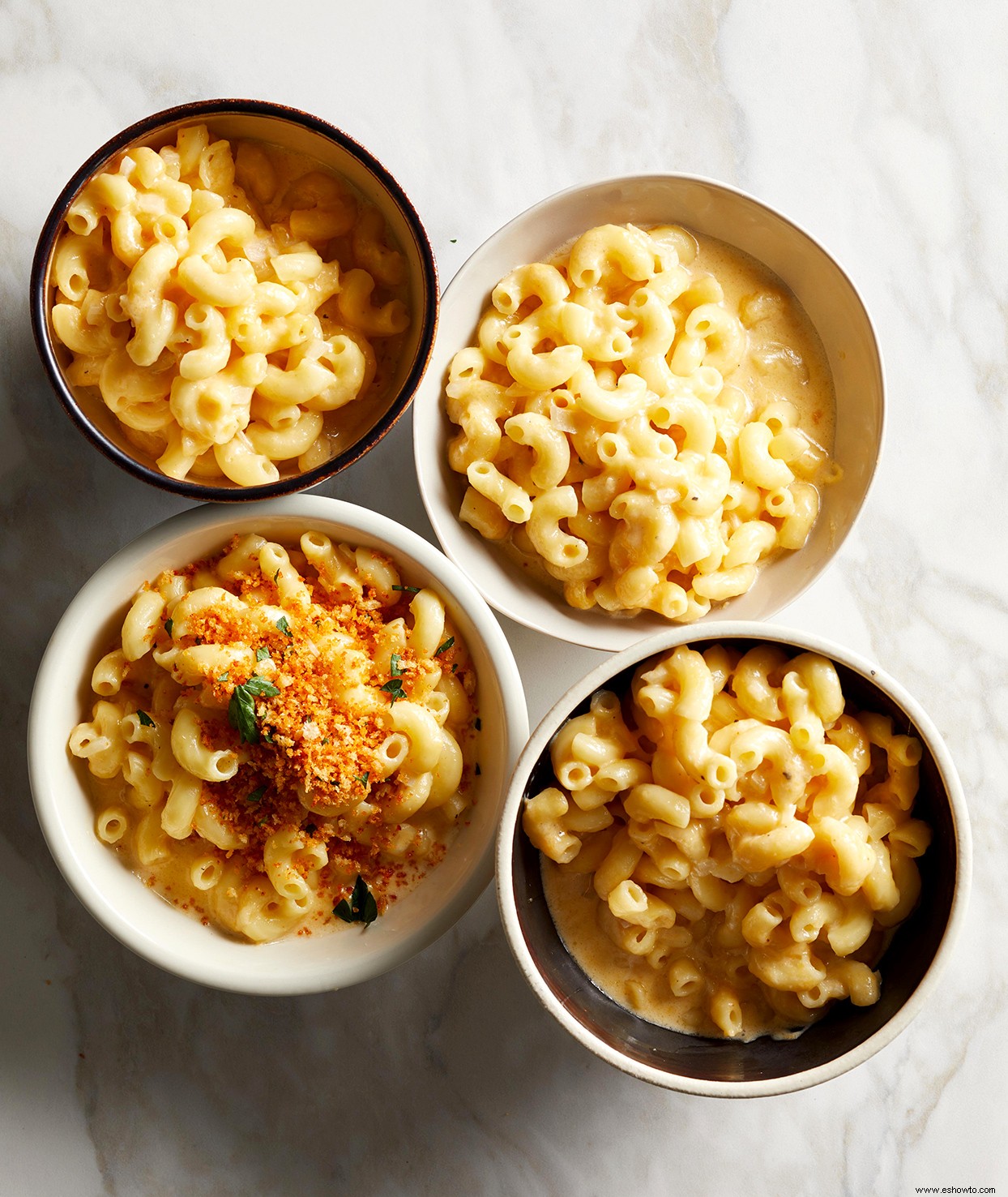 Macarrones con cuatro quesos en olla a presión 