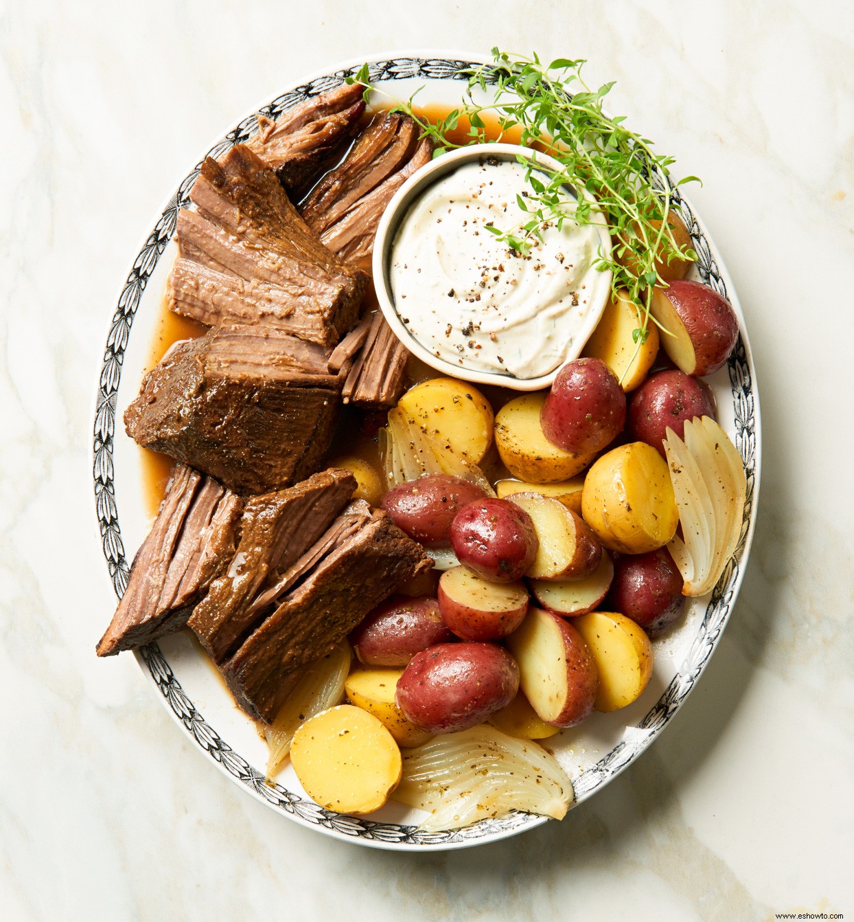 Brisket de domingo y papas 