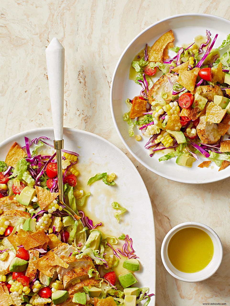 Ensalada Estilo Suroeste Con Aderezo De Jalapeño En Escabeche 