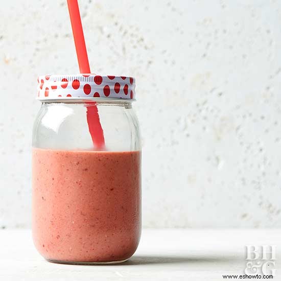 Batidos de avena con cerezas y bayas 