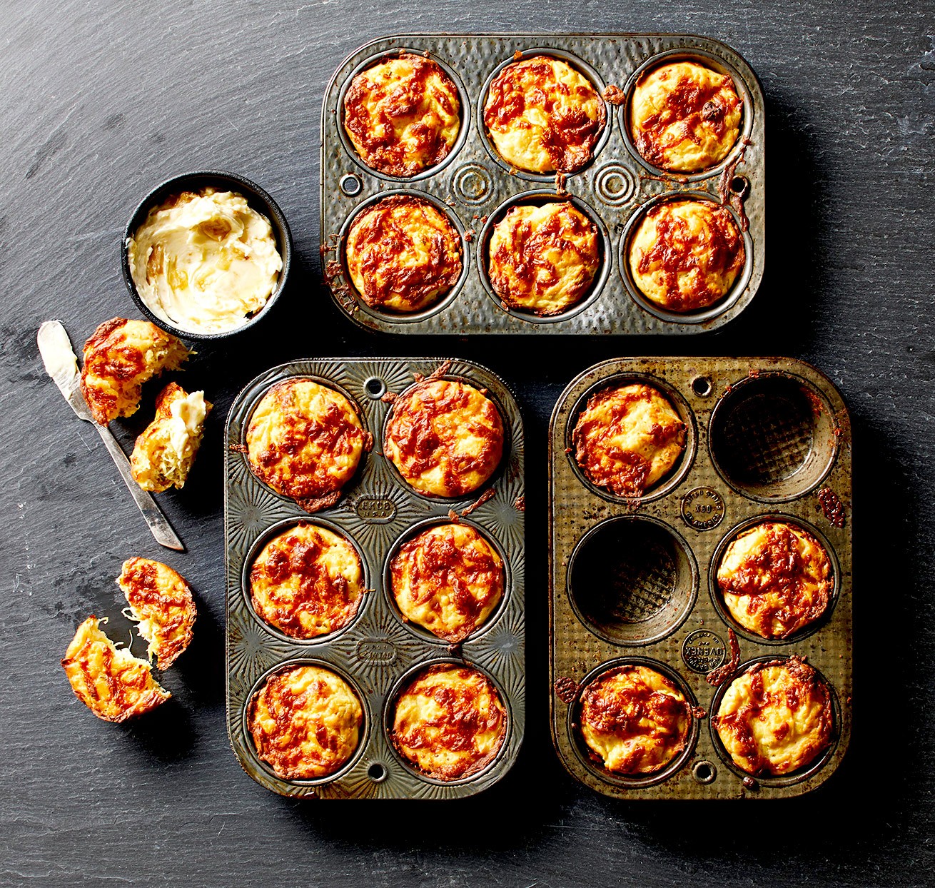 Muffins salados de calabaza y espagueti 