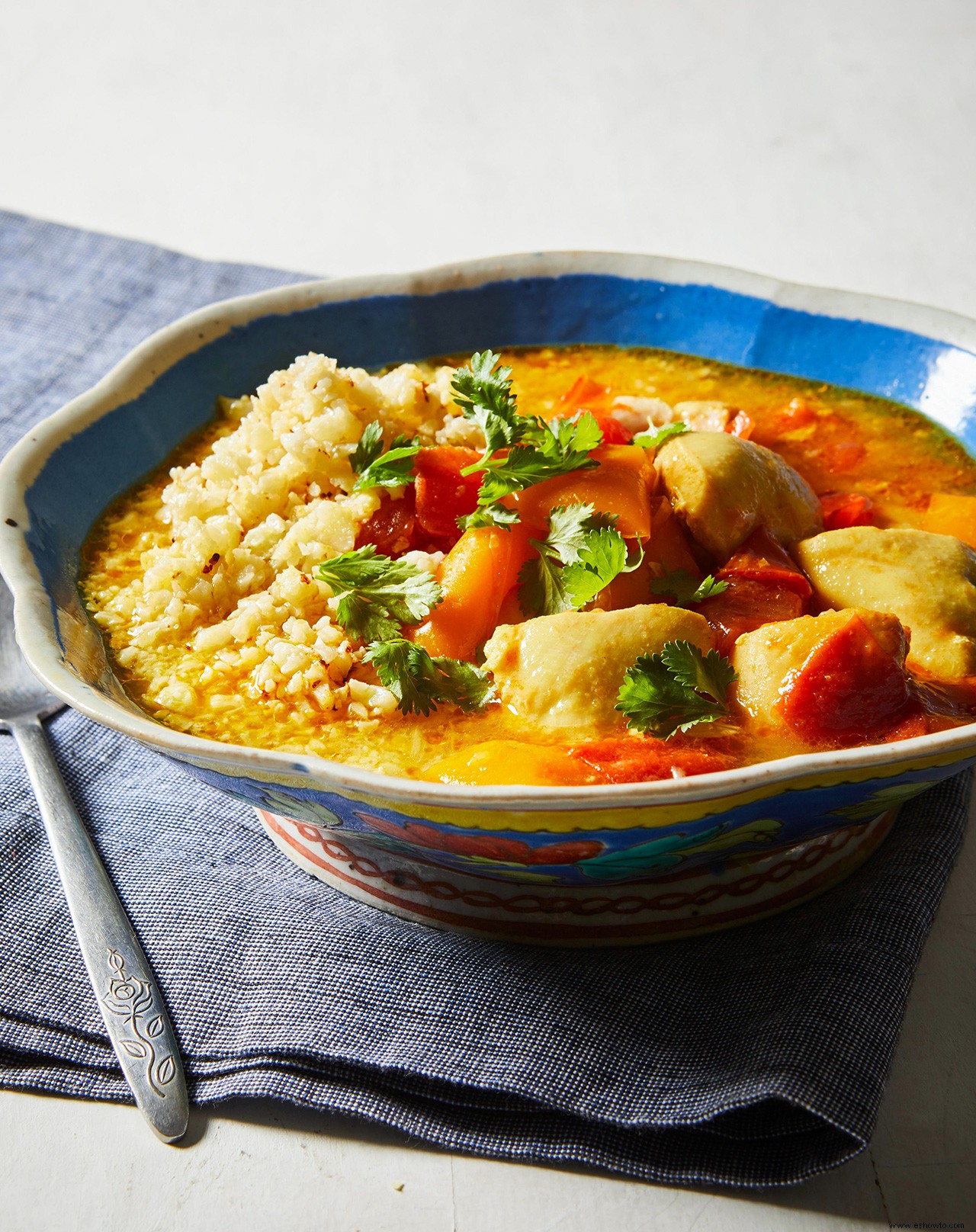 Pollo con especias indias en olla a presión 