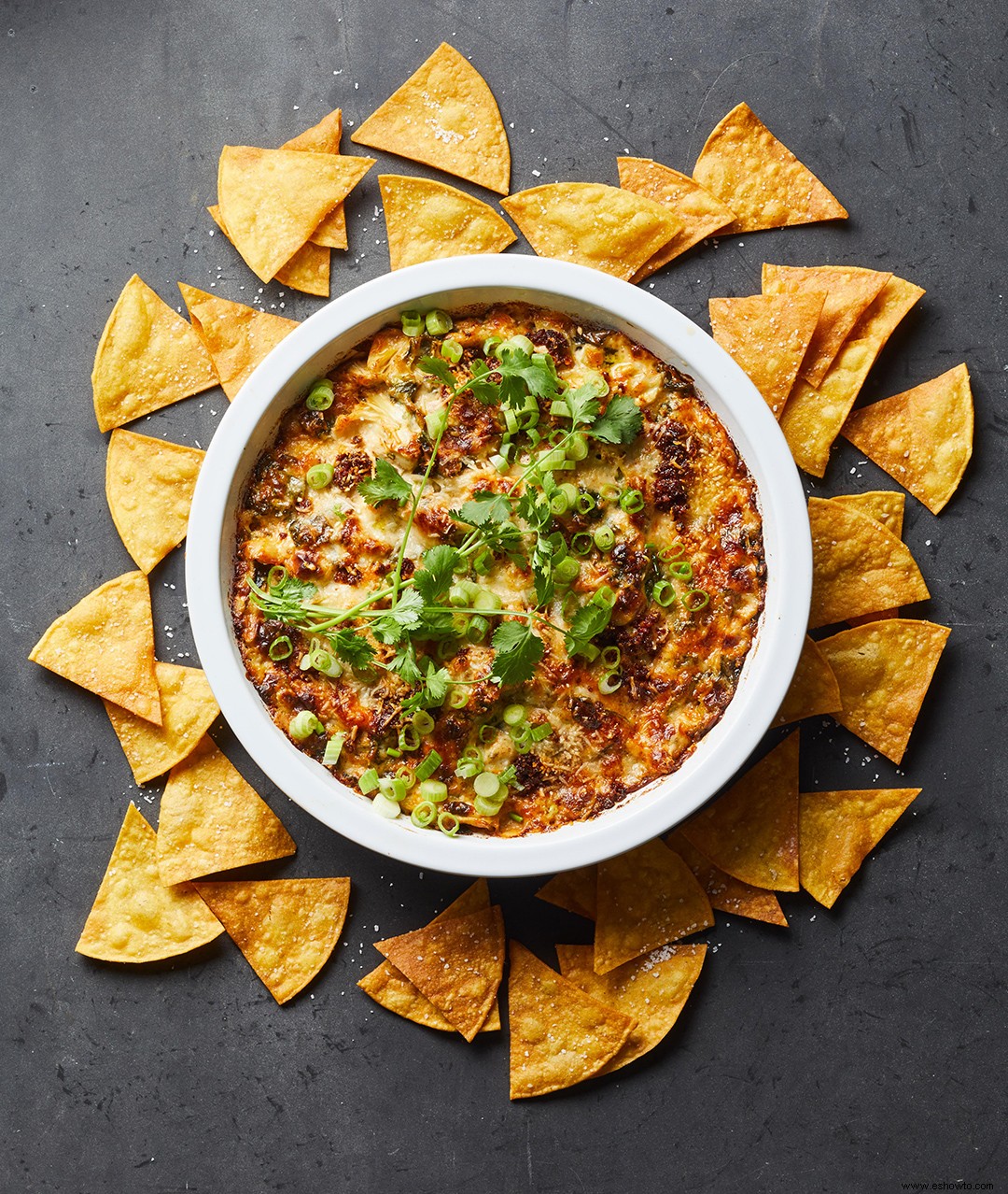 Dip De Alcachofa Con Chorizo ​​Y Poblano 