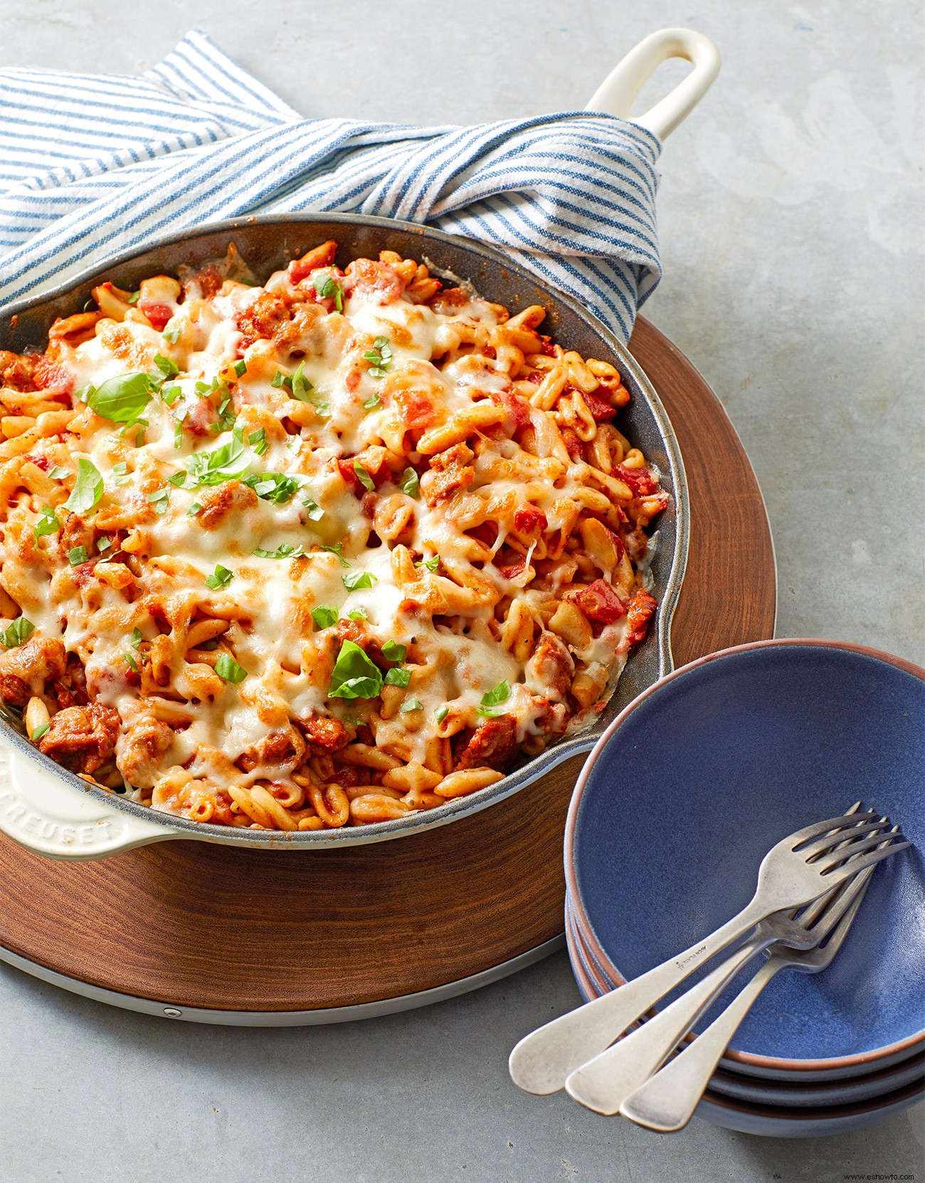 Cavatelli al horno fácil 