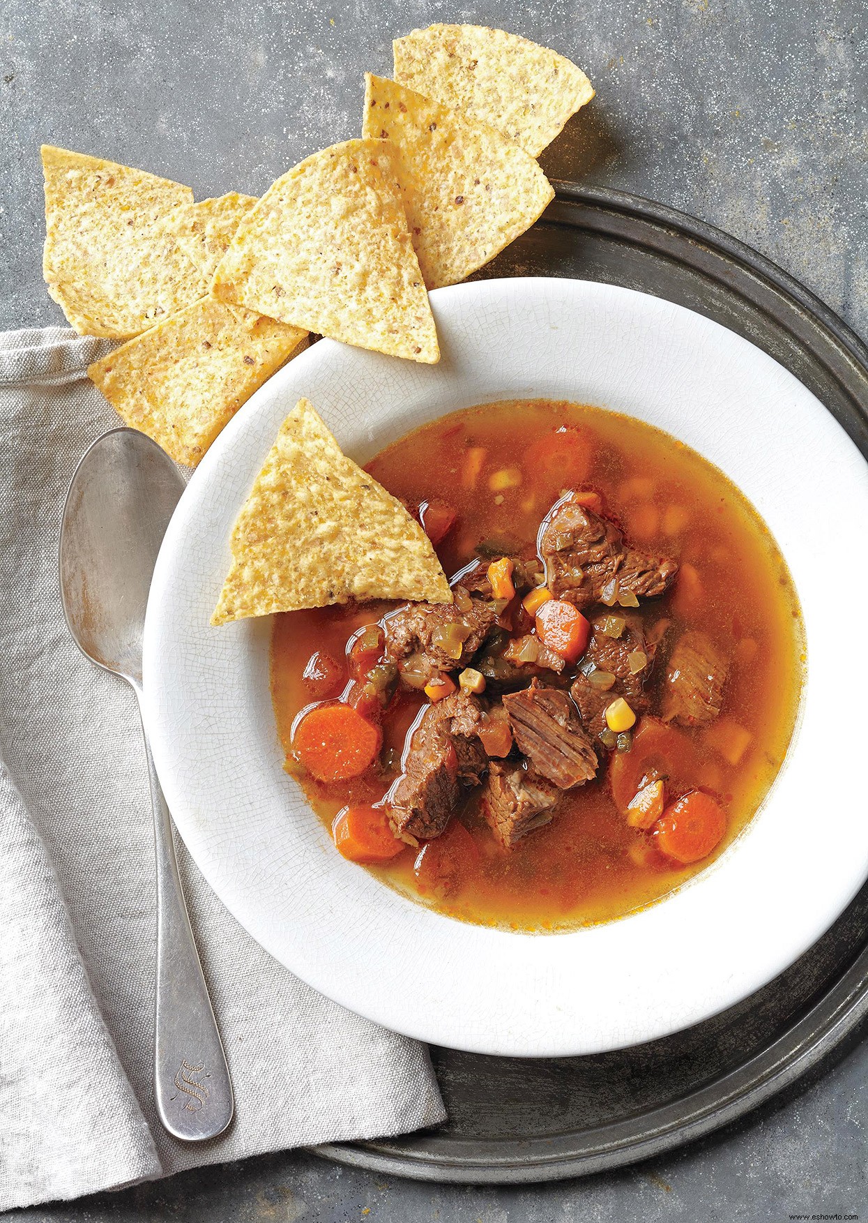 Sopa de res a la mexicana 