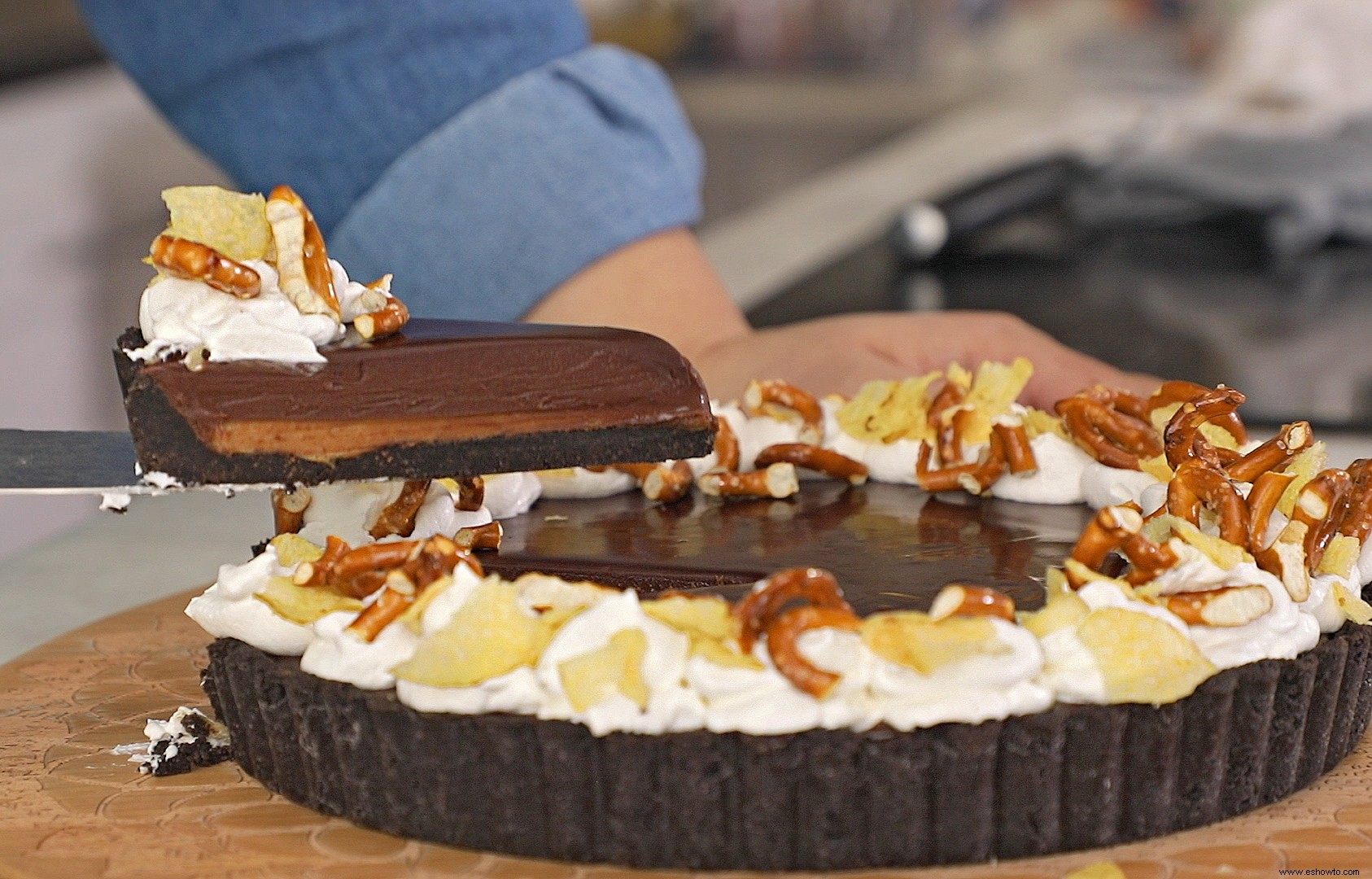 Tarta de mantequilla de maní con chocolate 