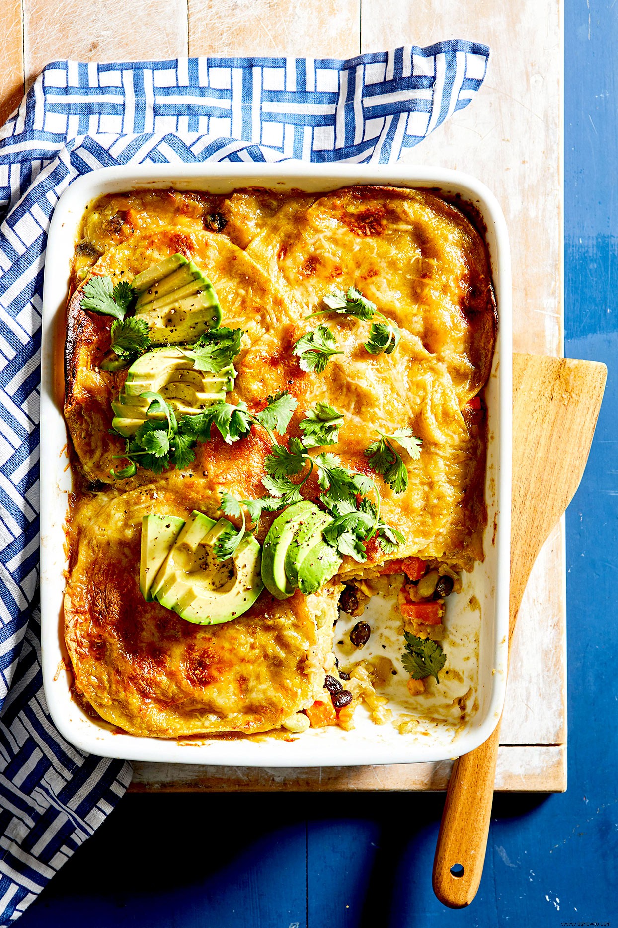 Cazuela De Enchiladas Vegetarianas 