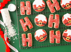Galletas de Azúcar Navideñas: Recortes de Papá Noel con  Ho Ho Ho 