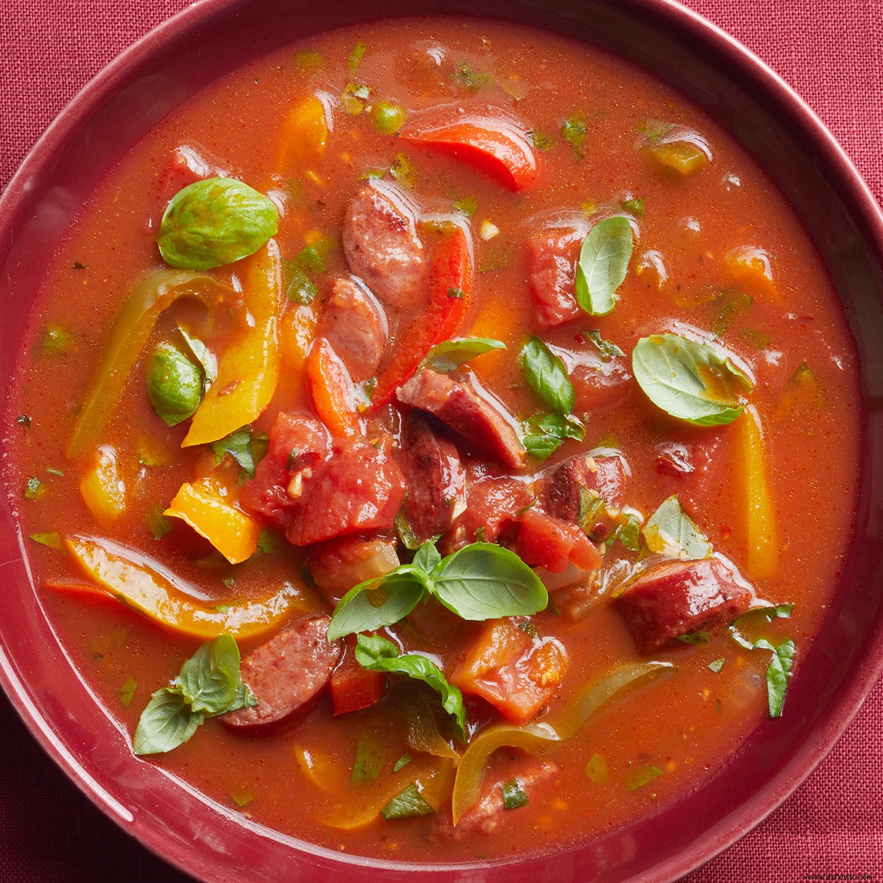 Sopa De Chorizo ​​Y Pimientos 