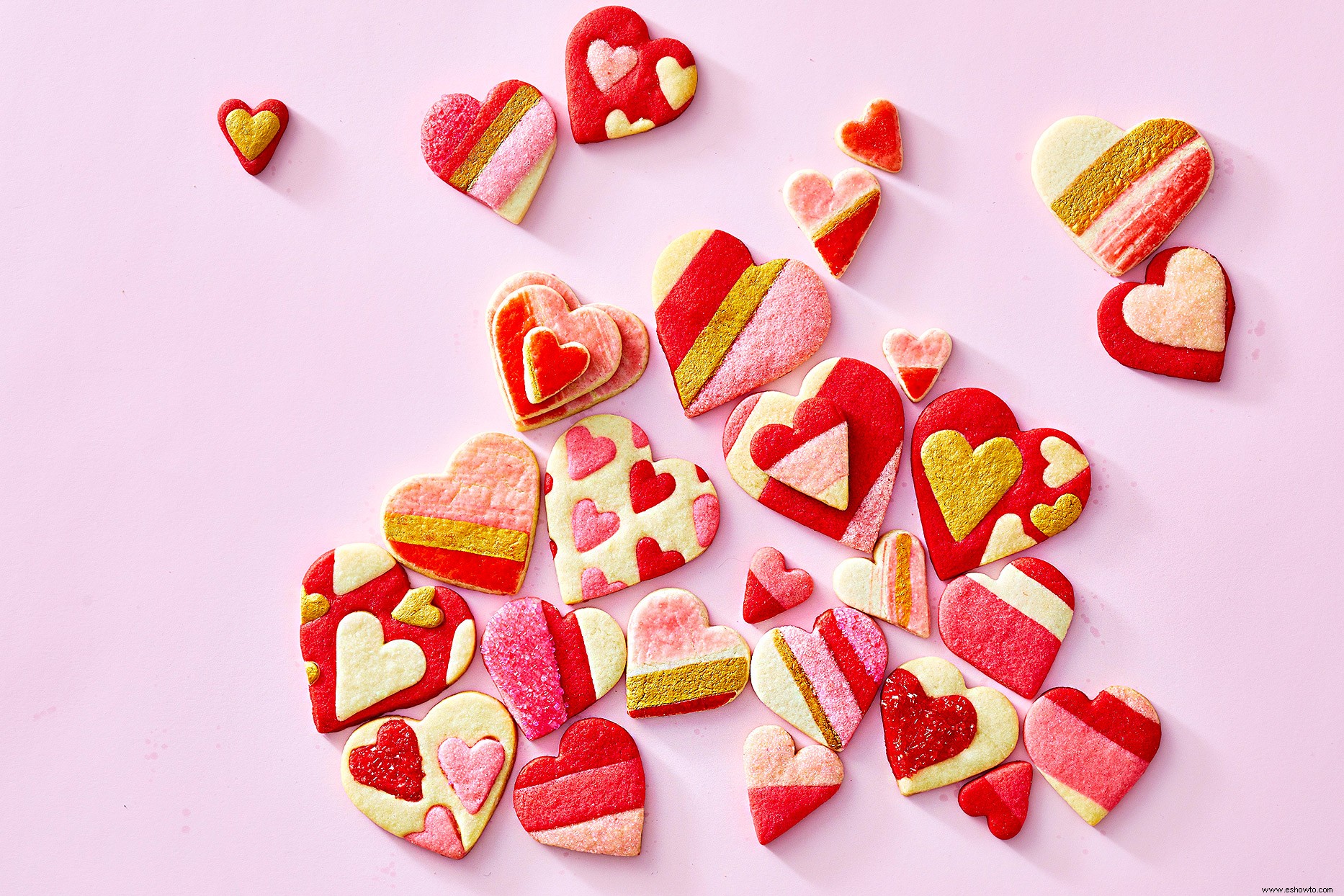 Recortes de galletas del día de San Valentín de tres maneras 