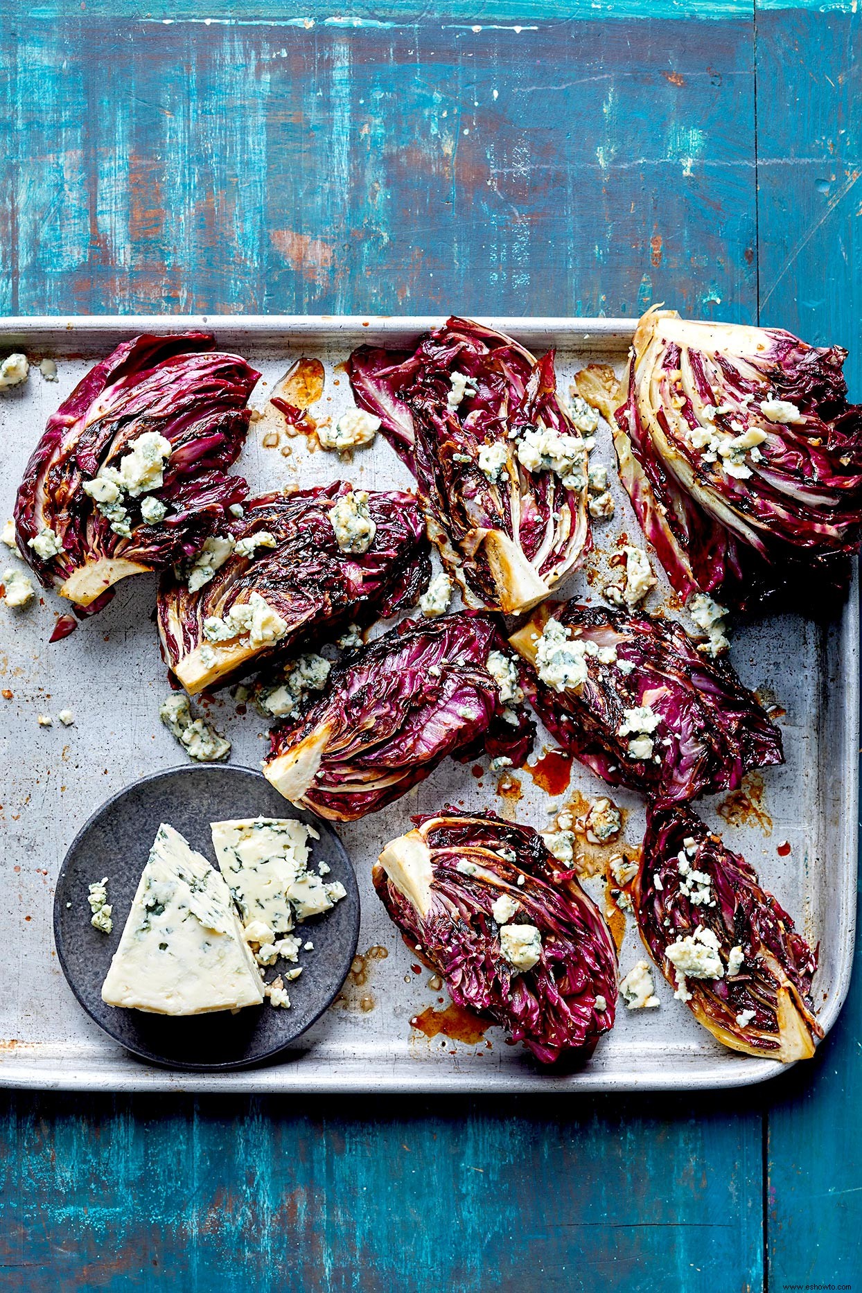 Radicchio a la parrilla con queso 