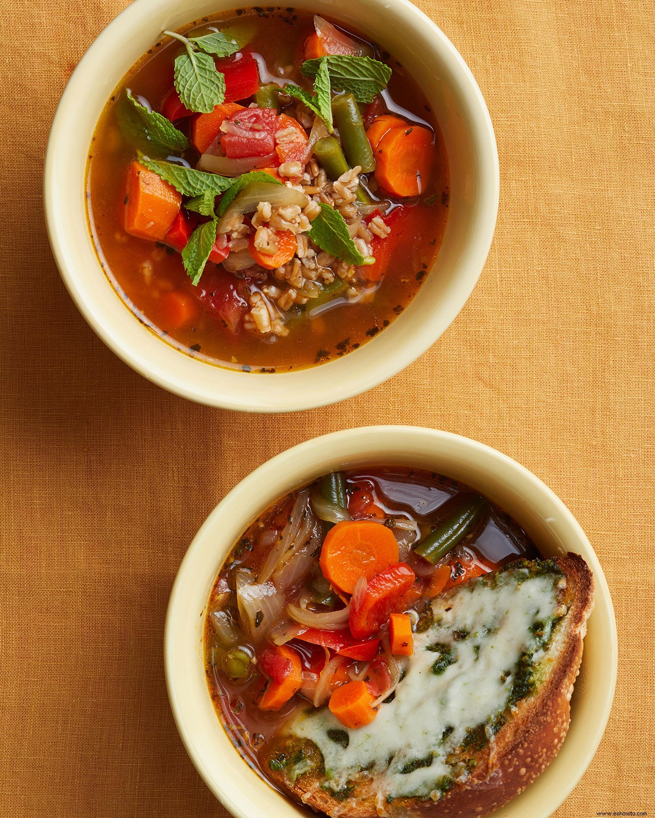 Sopa Base De Vegetales Y Cebolla Caramelizada 