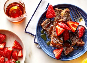 Palitos de Tostadas Francesas Saludables con Semillas de Lino Fritas al Aire y Fresas