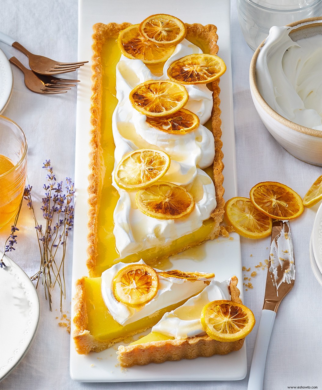 Tarta De Lavanda Y Miel De Limón 