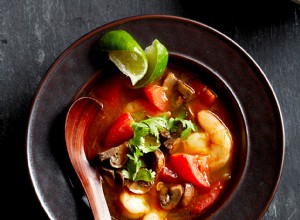 Sopa picante de camarones Tom Yum 