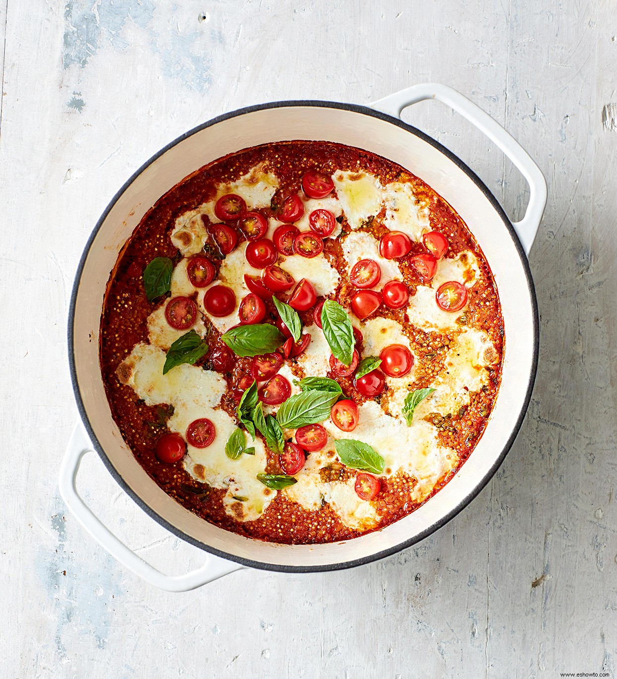 Pizza Margherita Cazuela De Quinoa 