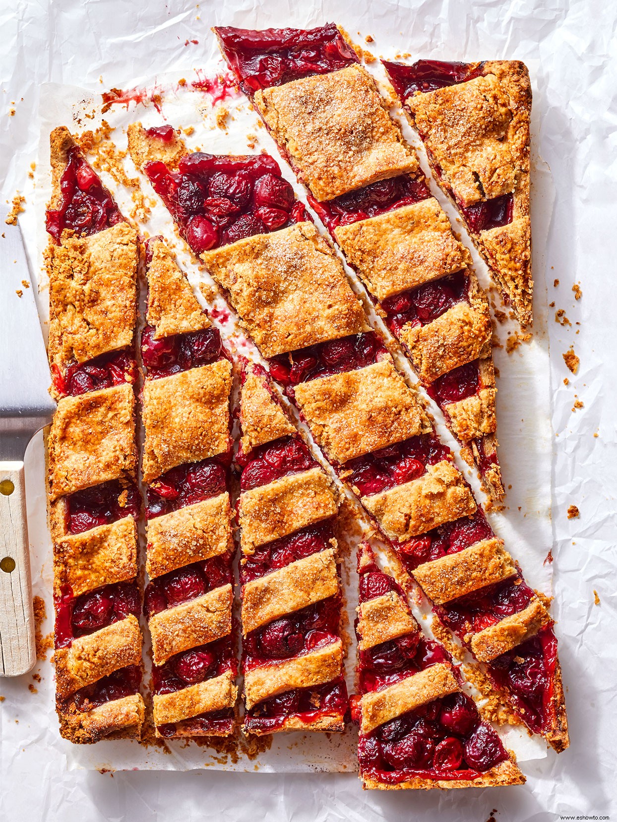 Pastel de losa de cereza agridulce 