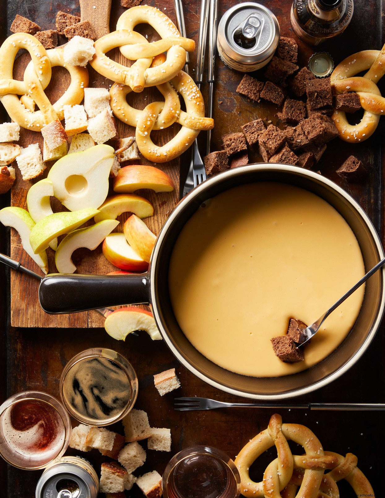 Fondue de sidra y queso 