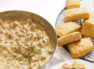 Galletas de suero de leche sin gluten con salsa de salchicha: Receta casera fácil y deliciosa