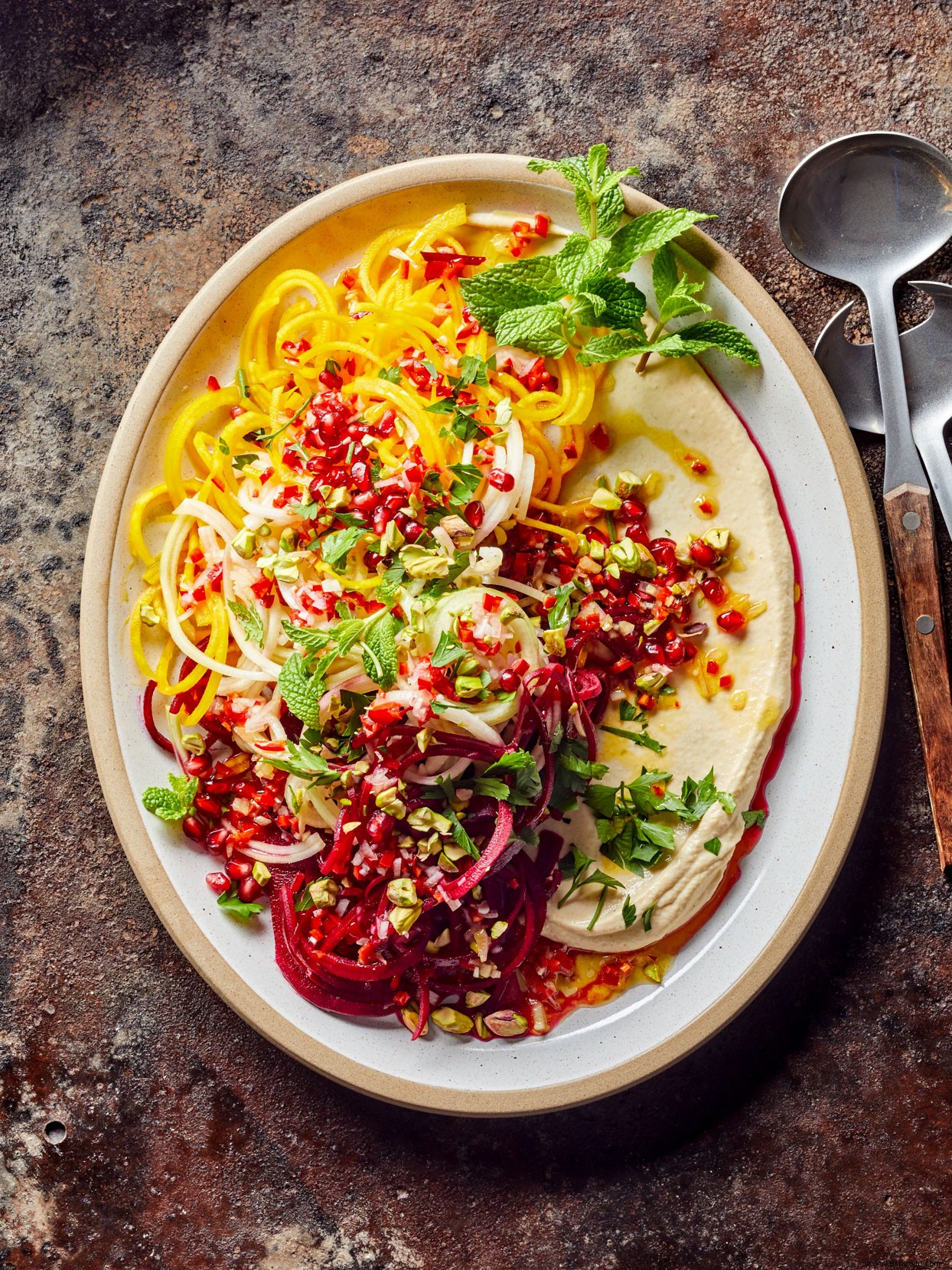 Ensalada De Fideos De Remolacha Marinada 