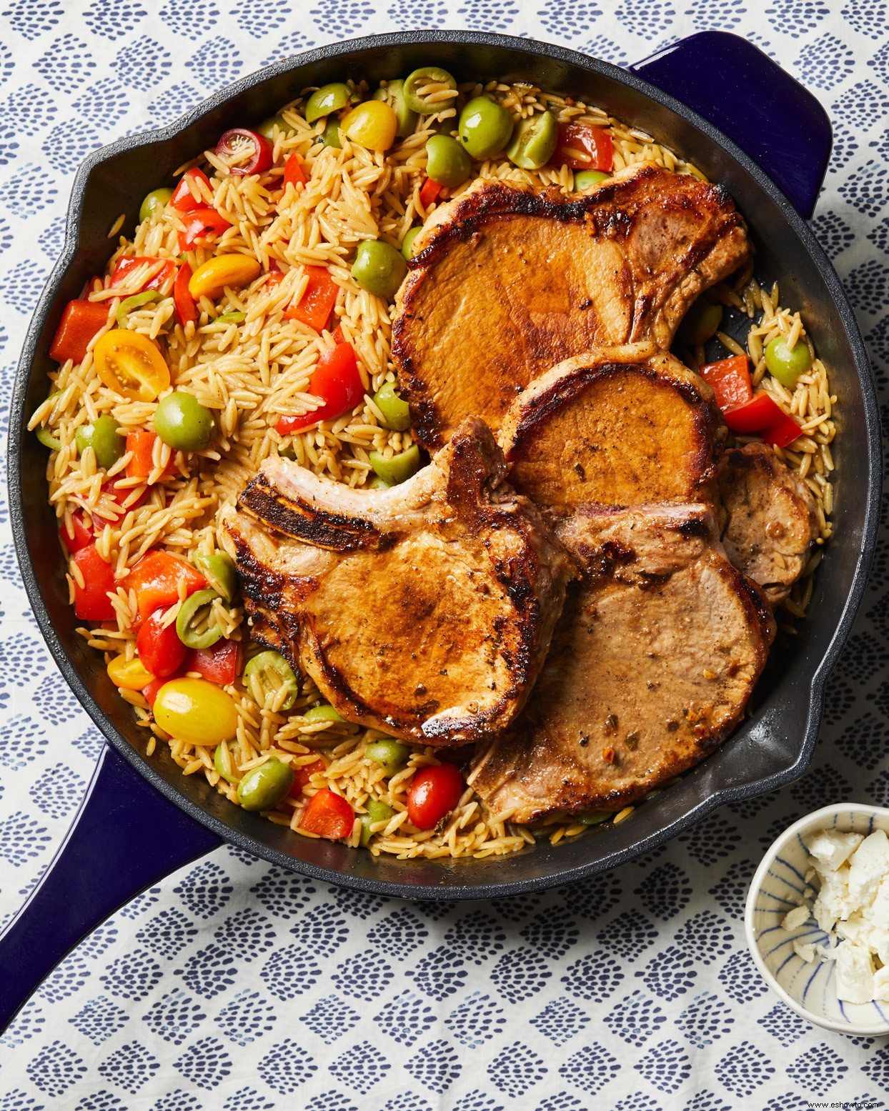 Chuletas de Cerdo Mediterráneas Preparadas 