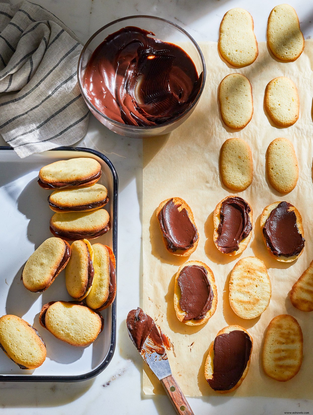 Galletas Sándwich De Chocolate Y Naranja 