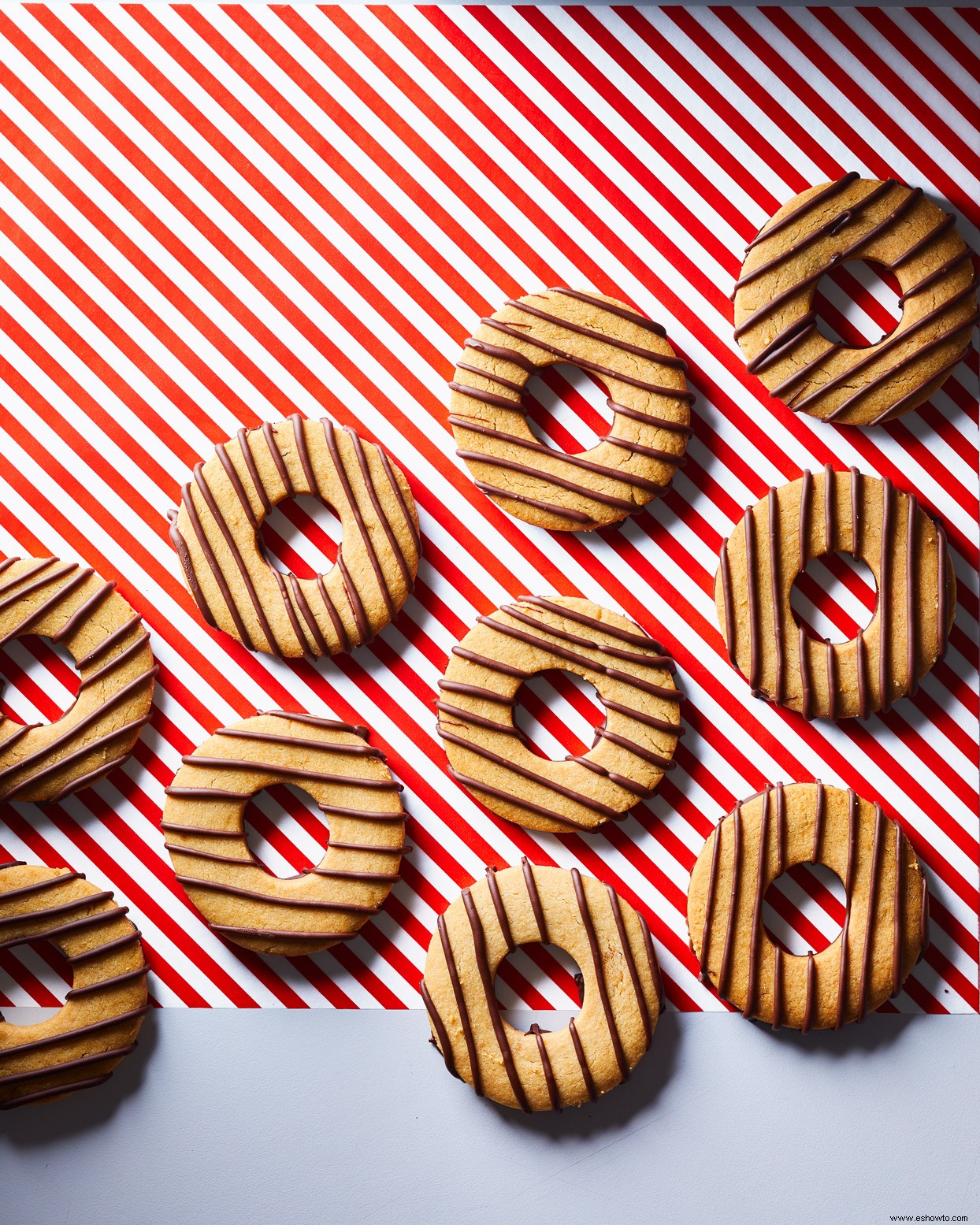 Shortbread De Mantequilla De Maní A Rayas Fudgy 